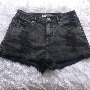 BULLHEAD DENIM HIGH RISE SHORTS